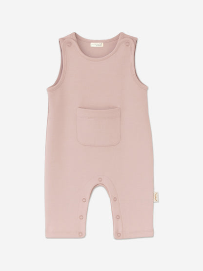 Mininio Baby Girls Organic Cotton Romper in Pink