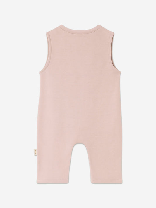 Mininio Baby Girls Organic Cotton Romper in Pink