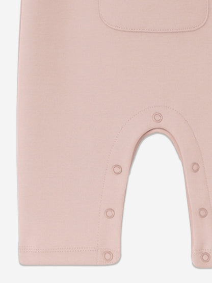 Mininio Baby Girls Organic Cotton Romper in Pink