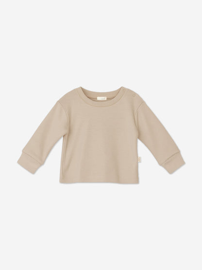 Mininio Baby Organic Cotton Trouser Set in Beige