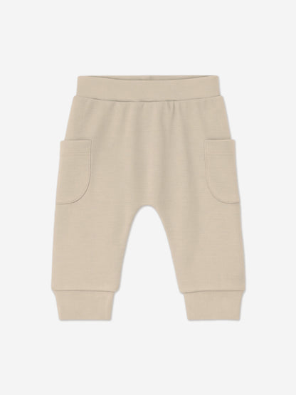 Mininio Baby Organic Cotton Trouser Set in Beige