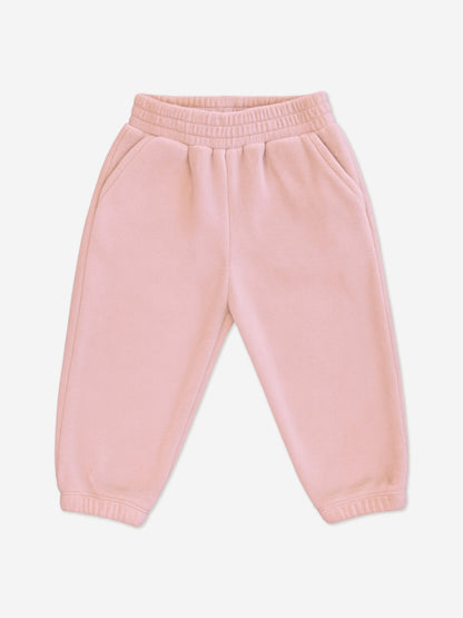 Mininio Baby Girls Cotton Fleece Tracksuit in Pink
