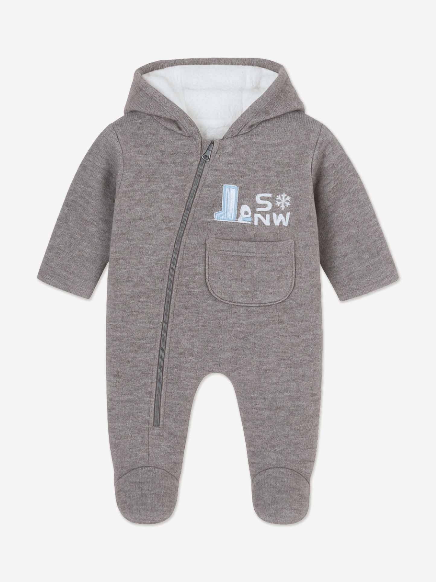 Mininio Baby Boys Pramsuit in Grey