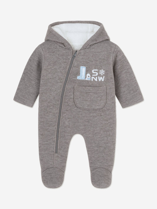 Mininio Baby Boys Pramsuit in Grey
