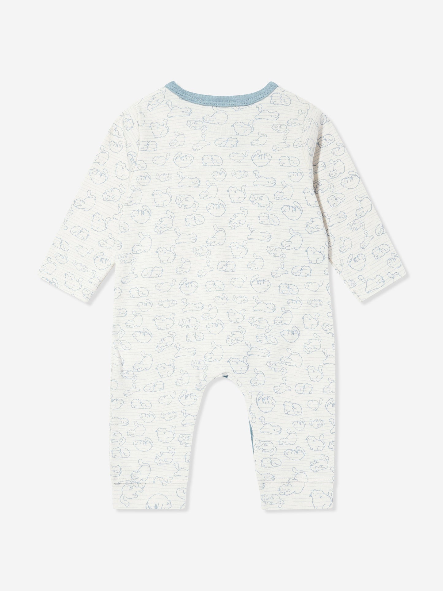 Mininio Baby Girls Cotton Babygrow in Ivory