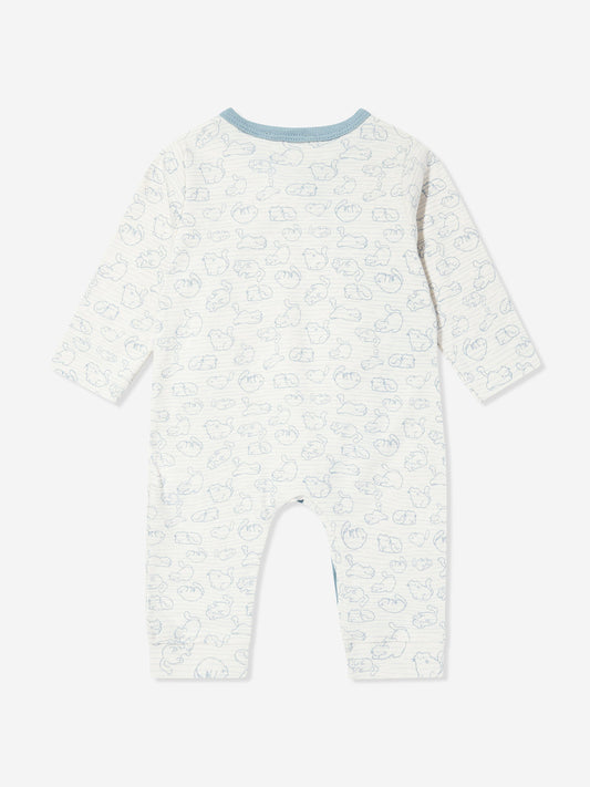 Mininio Baby Girls Cotton Babygrow in Ivory
