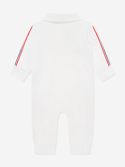 Moncler Enfant Baby Boys Logo Romper in Ivory