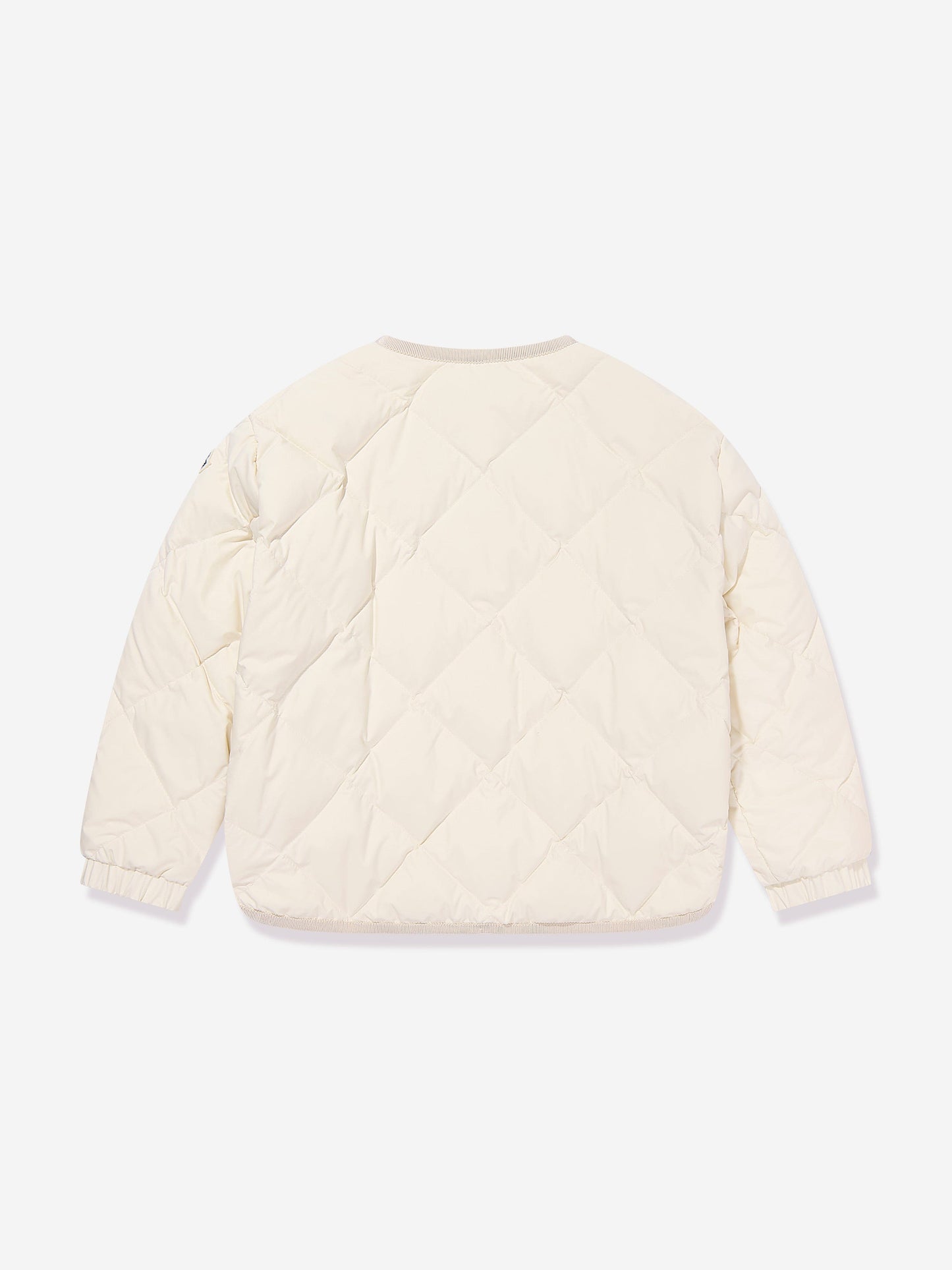 Moncler Enfant Girls Down Quilted Ursella Jacket in Ivory