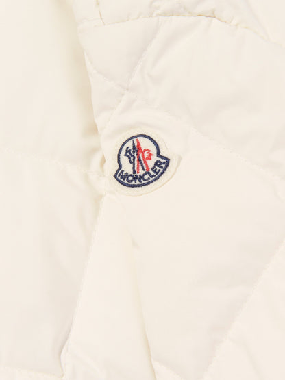 Moncler Enfant Girls Down Quilted Ursella Jacket in Ivory