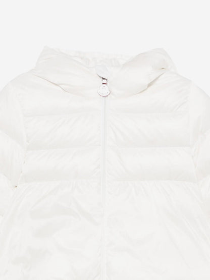 Moncler Enfant Baby Girls Down Padded Odile Jacket in White
