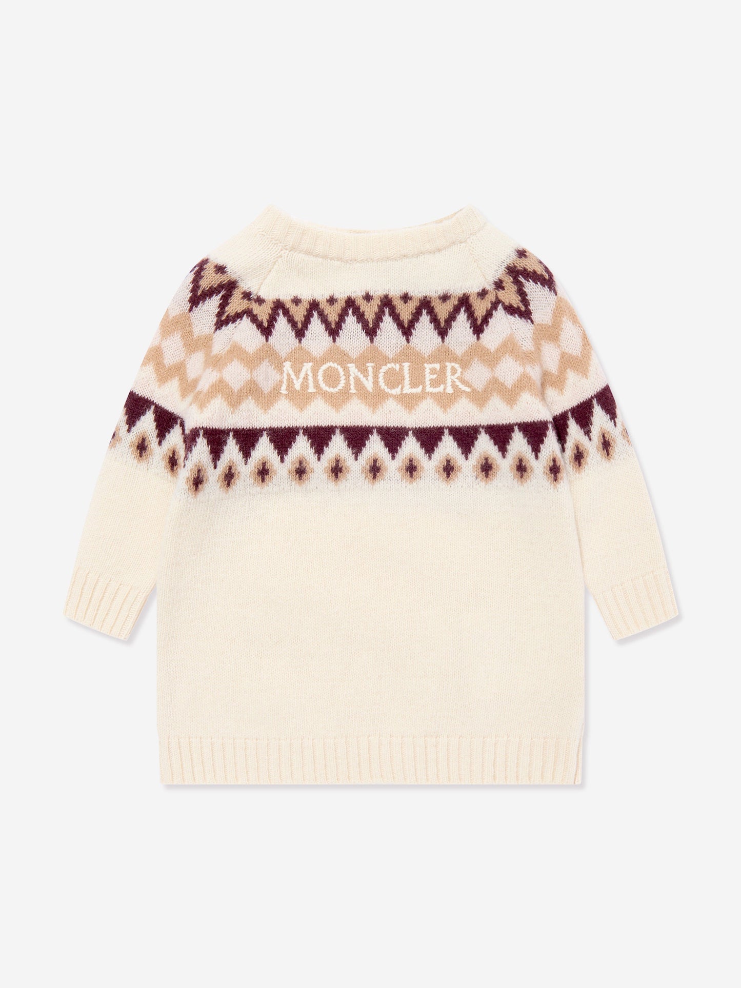 Moncler Enfant Baby Girls Wool Knitted Dress in Ivory