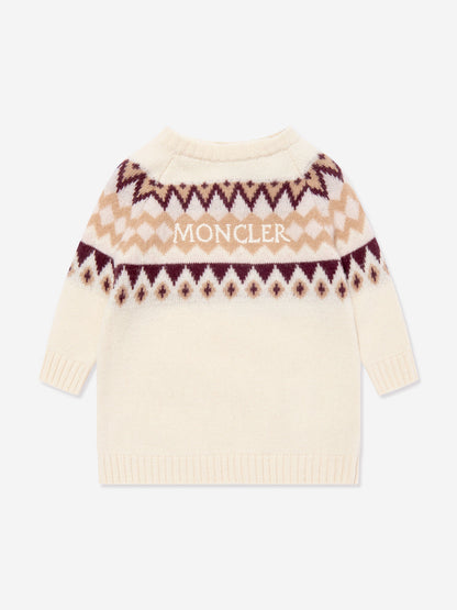 Moncler Enfant Baby Girls Wool Knitted Dress in Ivory
