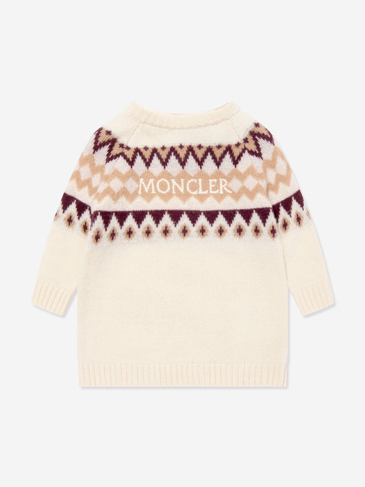 Moncler Enfant Baby Girls Wool Knitted Dress in Ivory