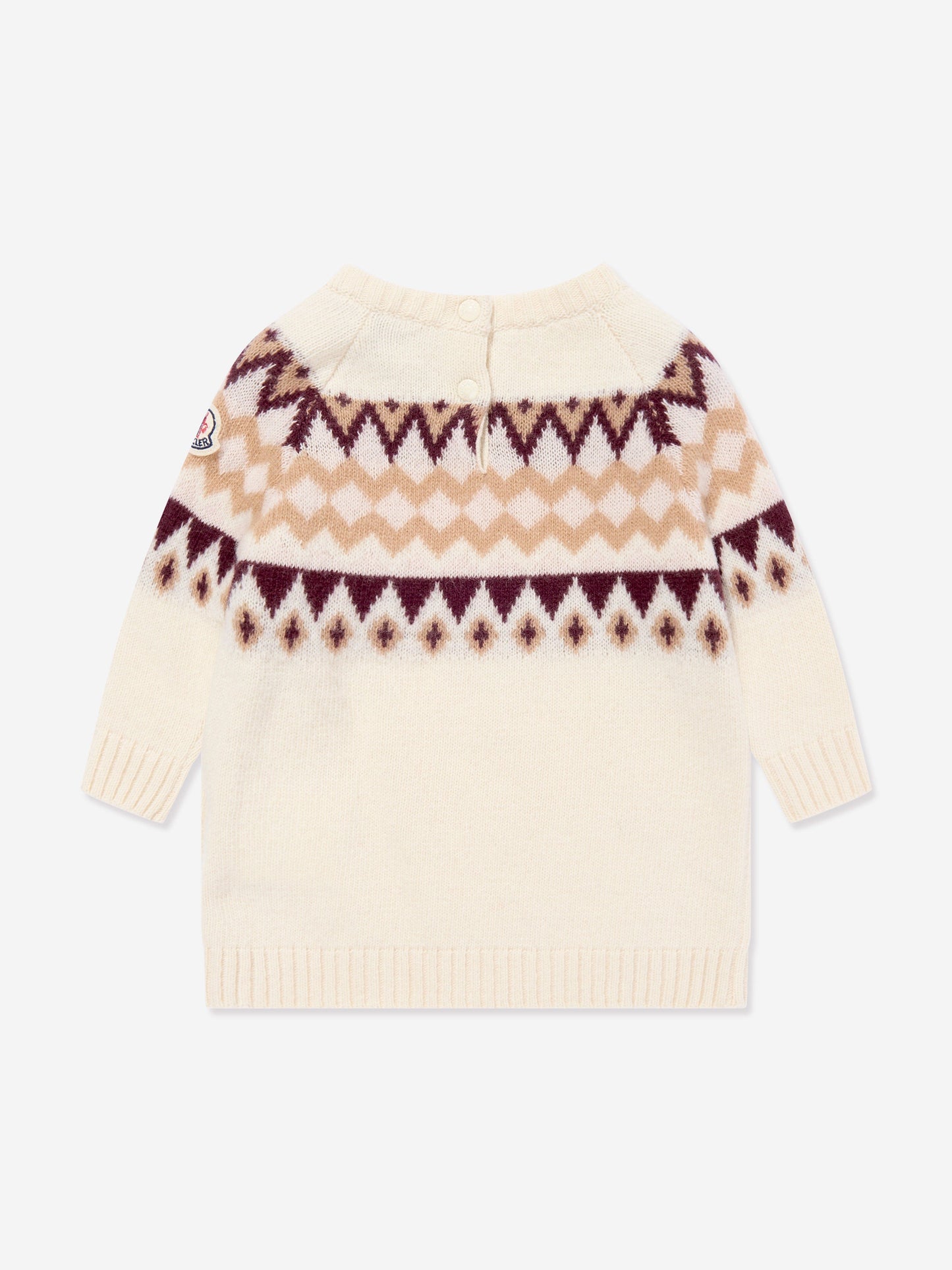 Moncler Enfant Baby Girls Wool Knitted Dress in Ivory