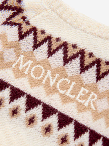 Moncler Enfant Baby Girls Wool Knitted Dress in Ivory