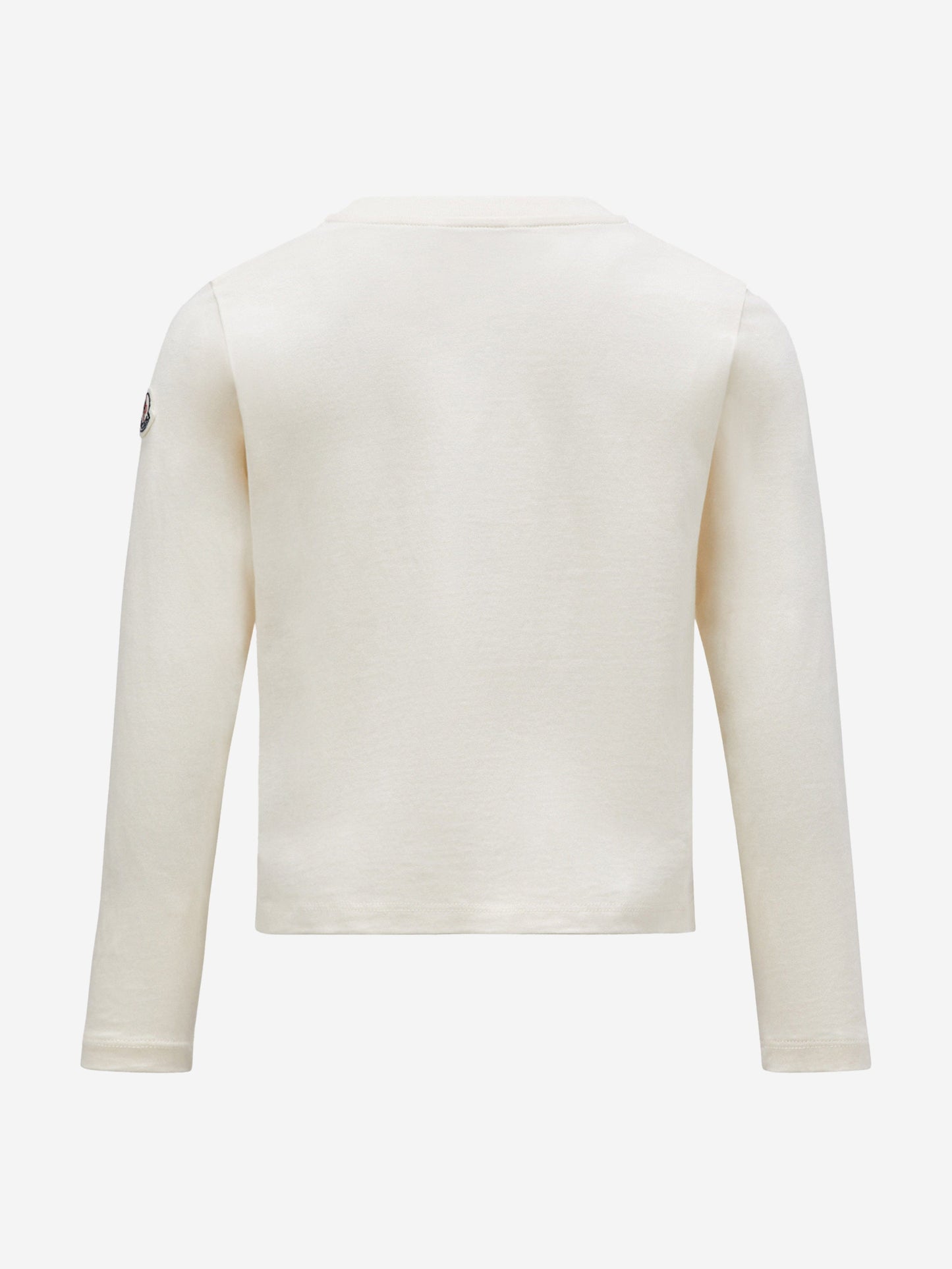 Moncler Enfant Girls Long Sleeve T-Shirt in Ivory