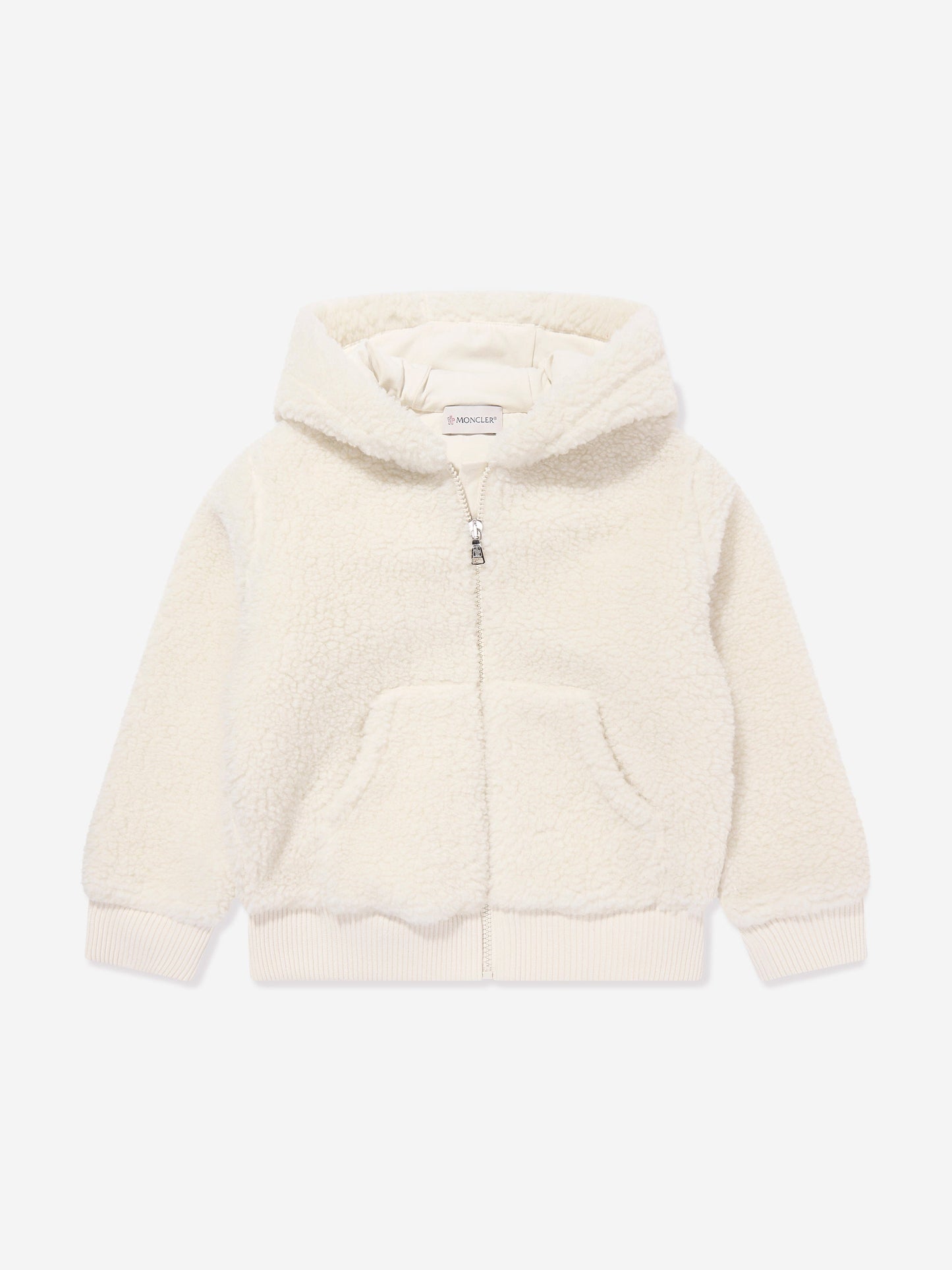 Moncler Enfant Boys Zip Up Cardigan in Ivory