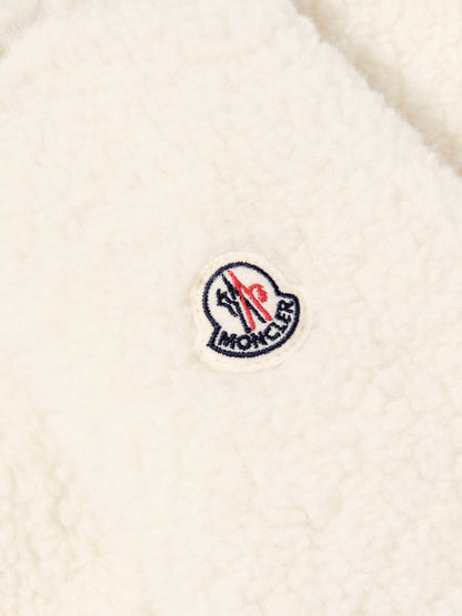 Moncler Enfant Boys Zip Up Cardigan in Ivory