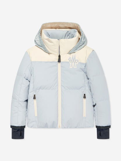 Moncler Enfant Girls Grenoble Down Padded Stennes Jacket in Blue