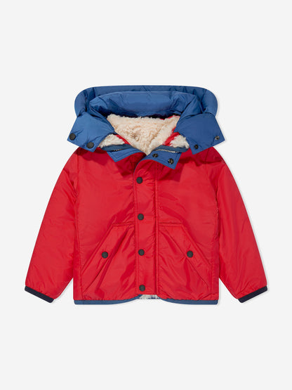 Moncler Enfant Boys Grenoble Fleece Zip Up Cardigan in Beige