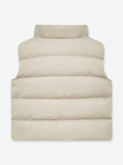 Moncler Enfant Baby Boys Down Padded Buang Gilet in Beige
