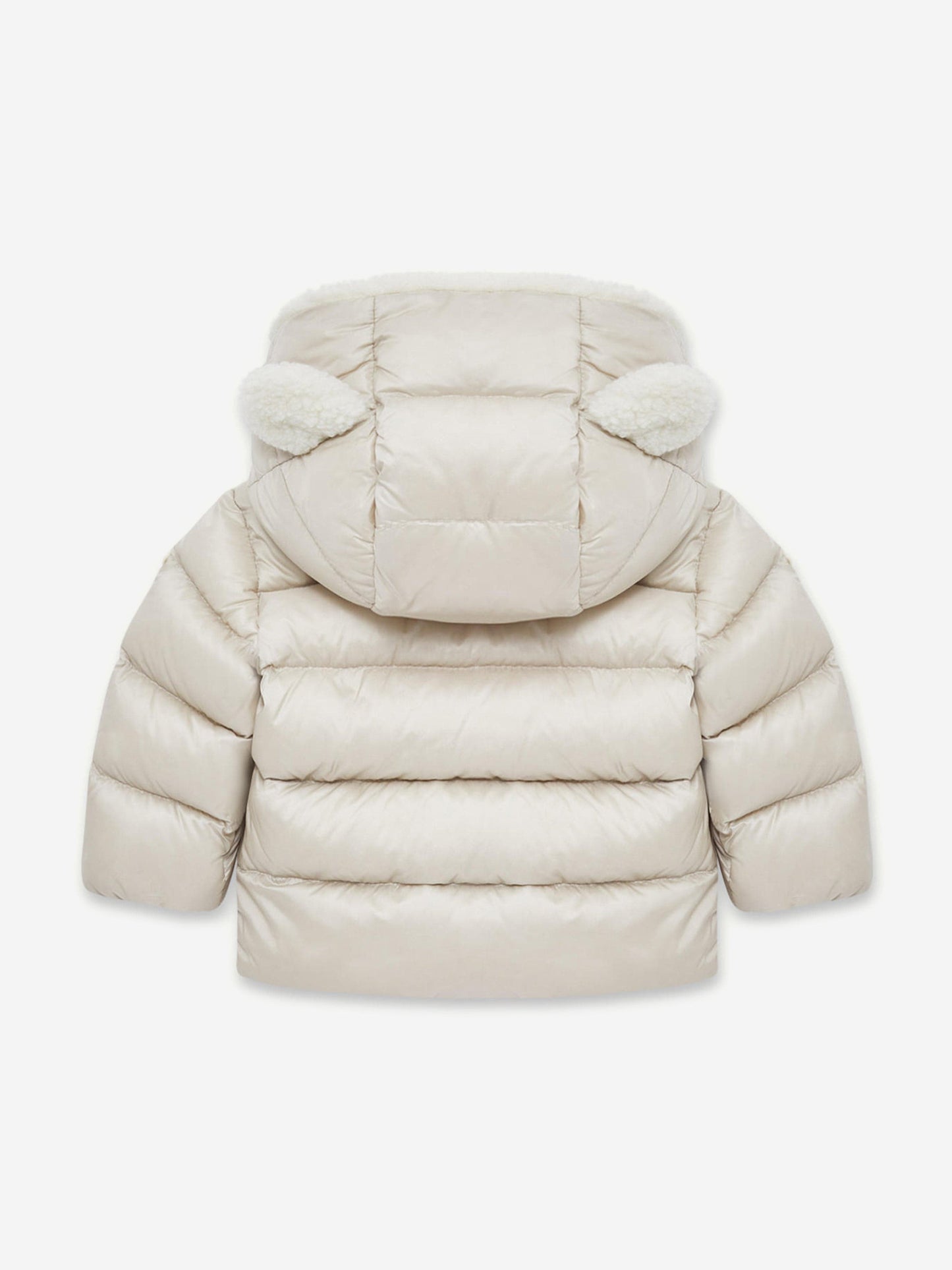 Moncler Enfant Baby Down Padded Borgan Jacket in Beige