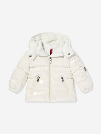Moncler Enfant Baby Girls Down Padded Bady Jacket in Ivory