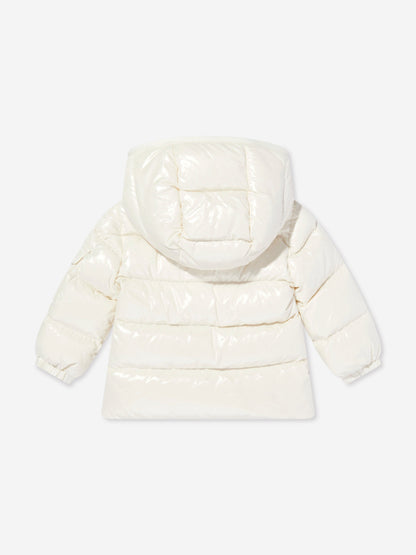 Moncler Enfant Baby Girls Down Padded Bady Jacket in Ivory