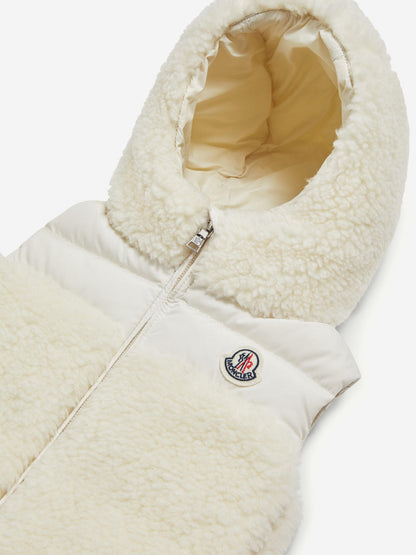Moncler Enfant Baby Girls Down Botha Gilet in Ivory