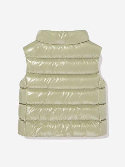 Moncler Enfant Baby Girls Down Padded Ghany Gilet in Green