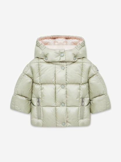 Moncler Enfant Baby Girls Down Padded Parana Jacket in Green