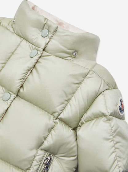 Moncler Enfant Baby Girls Down Padded Parana Jacket in Green