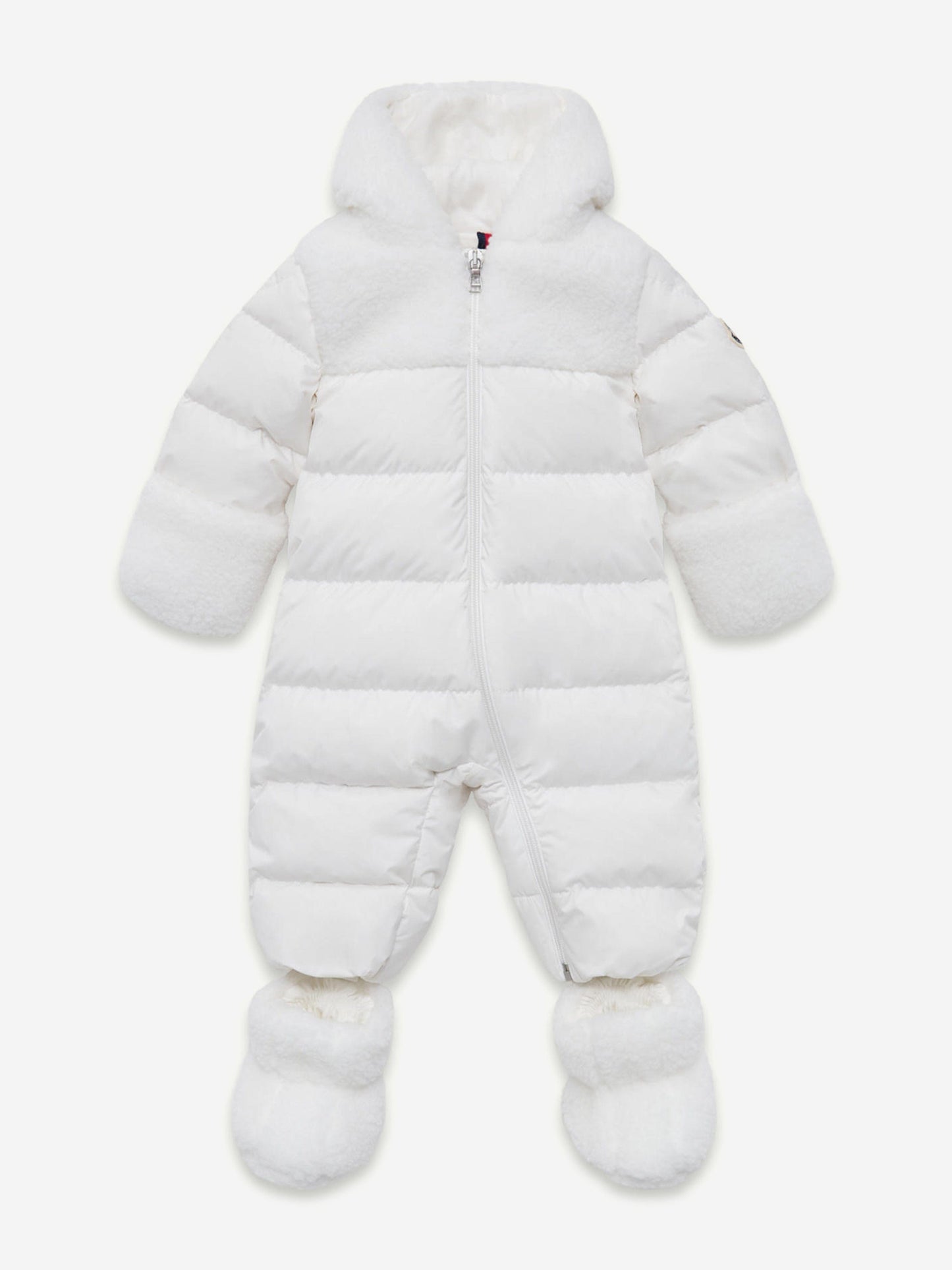 Moncler Enfant Baby Down Padded Osof Snowsuit in White
