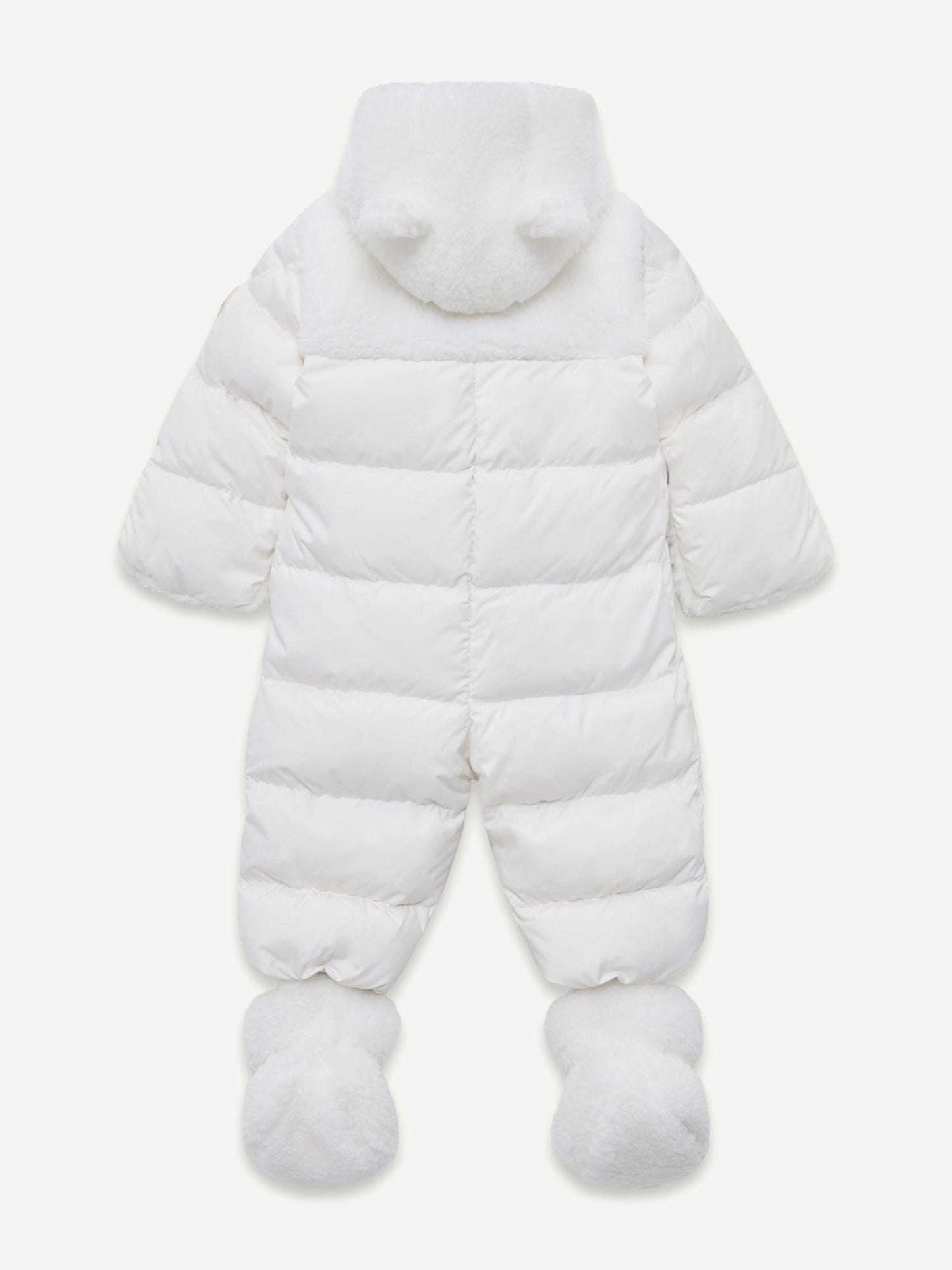 Moncler Enfant Baby Down Padded Osof Snowsuit in White