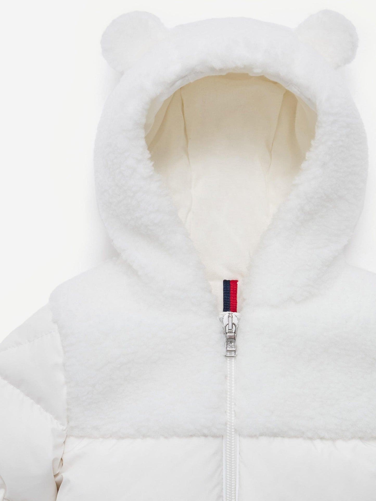 Moncler Enfant Baby Down Padded Osof Snowsuit in White