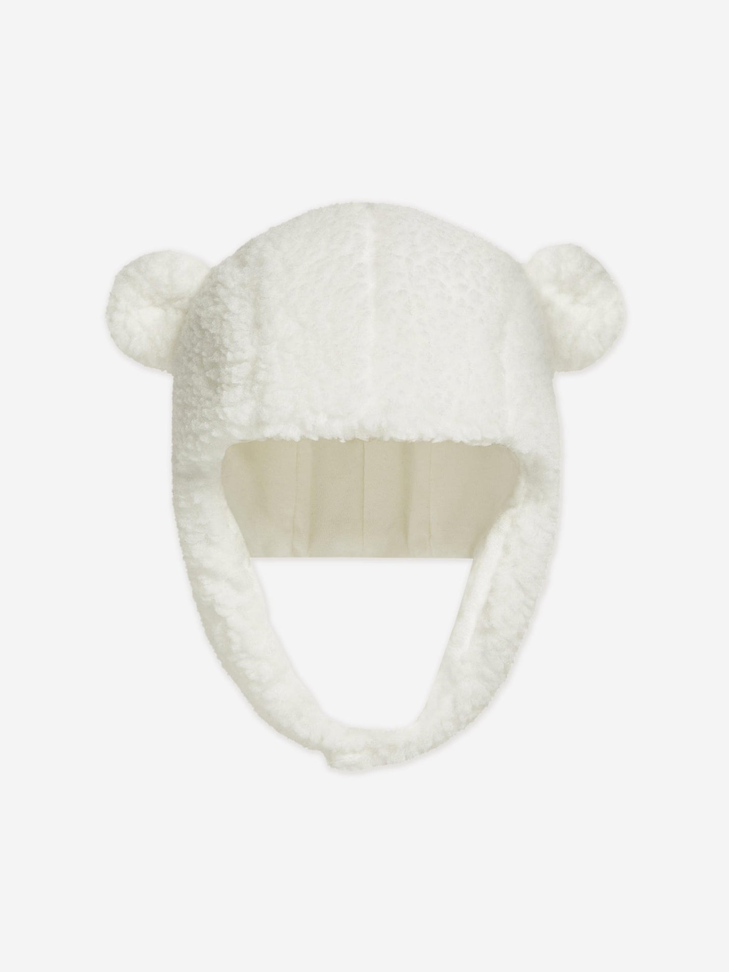 Moncler Enfant Baby Ear Flap Hat in White