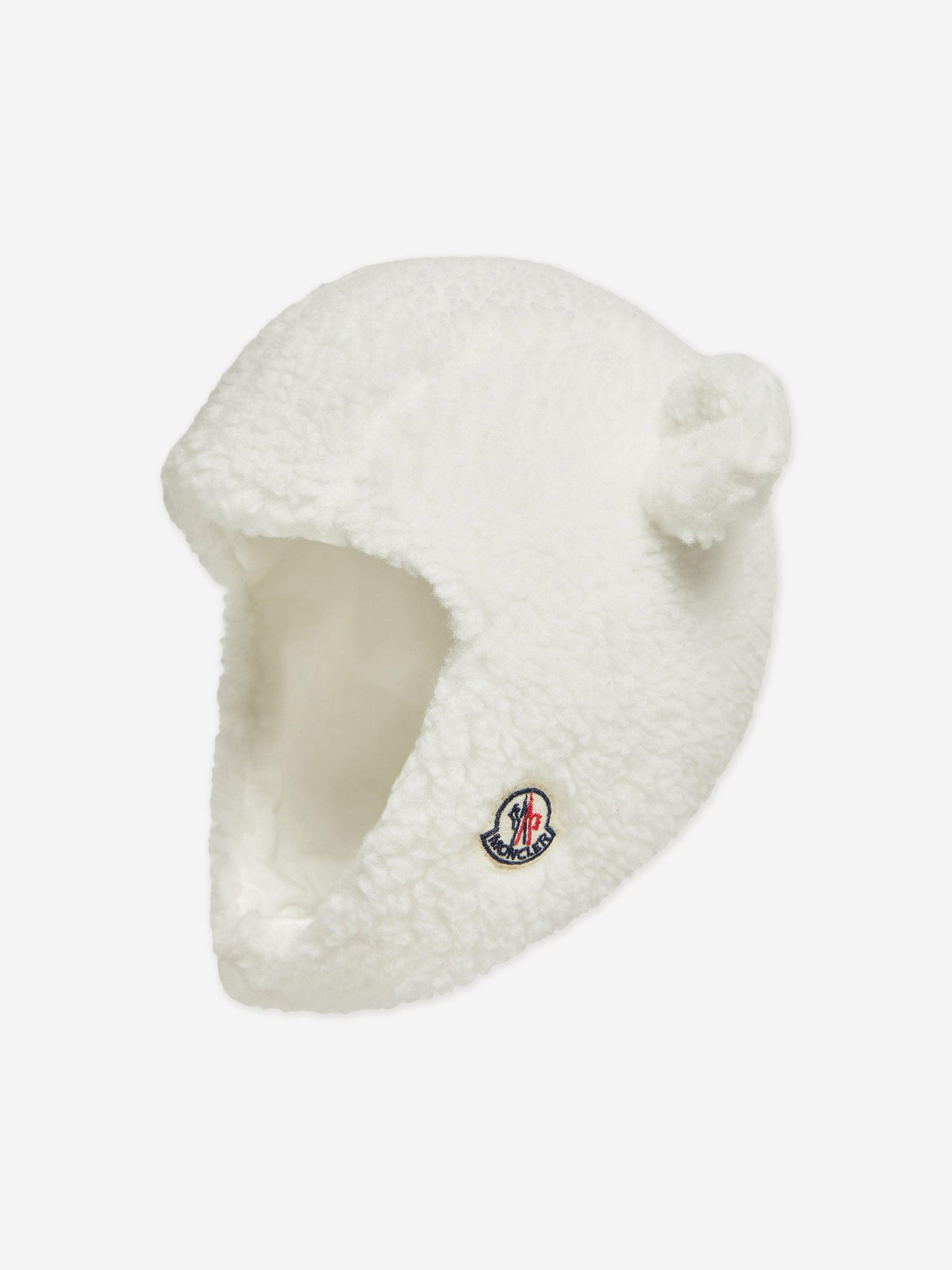 Moncler Enfant Baby Ear Flap Hat in White
