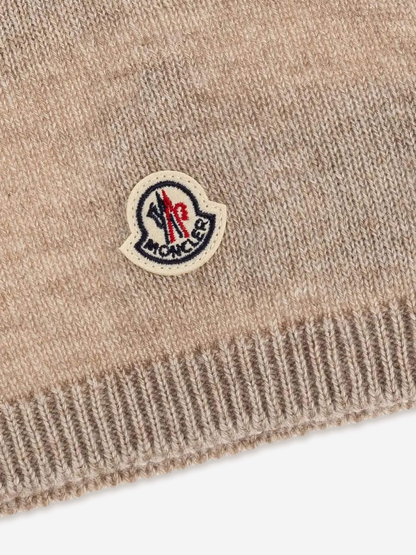 Moncler Enfant Baby Cashmere Beanie Hat in Beige