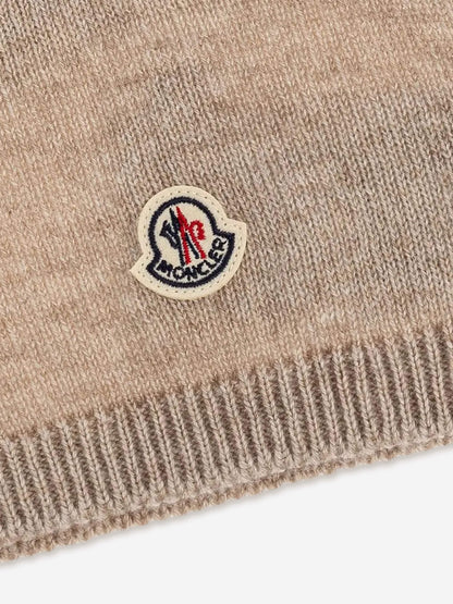 Moncler Enfant Baby Cashmere Beanie Hat in Beige
