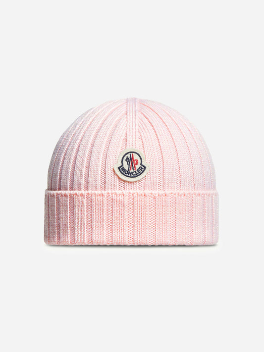 Moncler Enfant Baby Girls Wool Beanie Hat in Pink