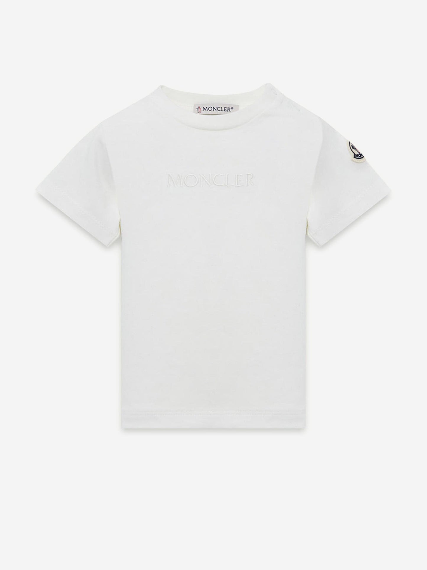 Moncler Enfant Baby Girls Logo T-Shirt in Ivory