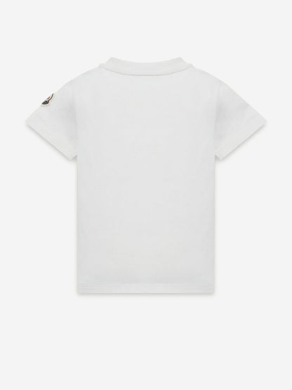 Moncler Enfant Baby Girls Logo T-Shirt in Ivory