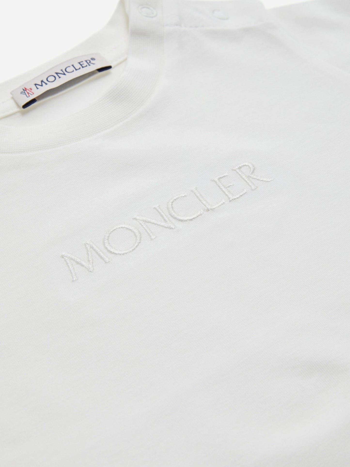Moncler Enfant Baby Girls Logo T-Shirt in Ivory