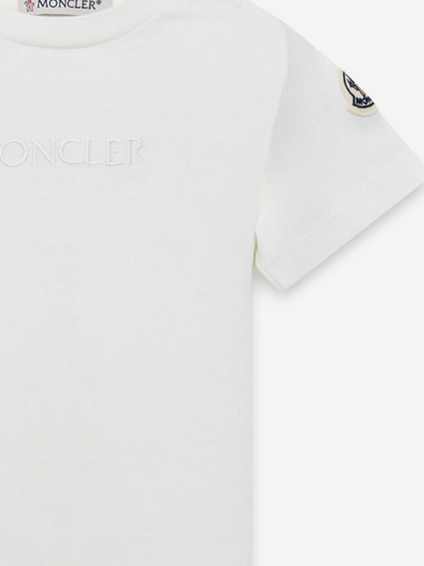 Moncler Enfant Baby Girls Logo T-Shirt in Ivory