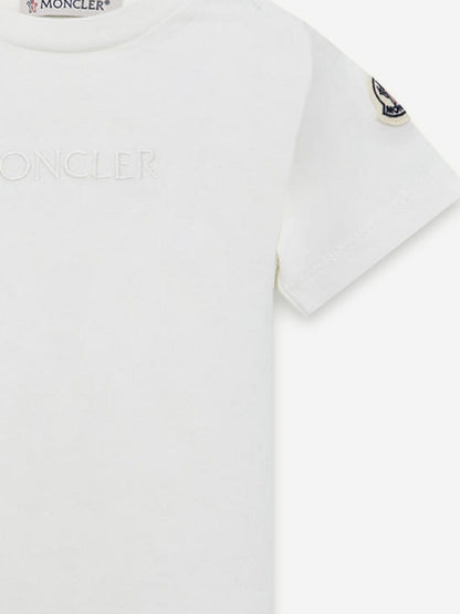 Moncler Enfant Baby Girls Logo T-Shirt in Ivory
