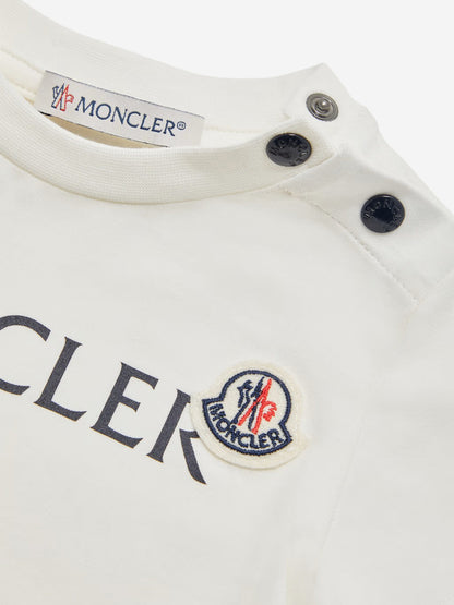 Moncler Enfant Baby Boys Logo T-Shirt in Ivory