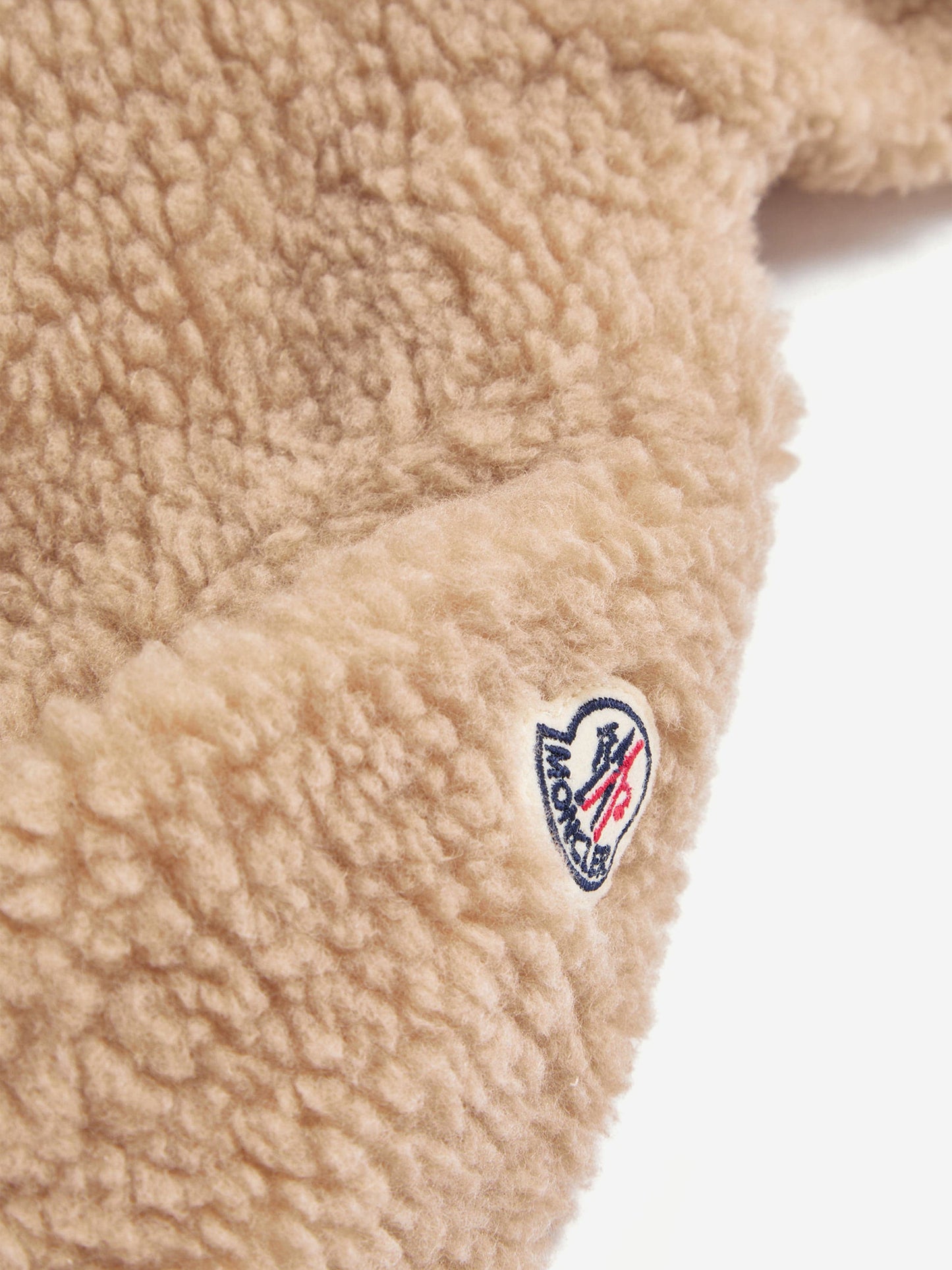 Moncler Enfant Baby Boys Teddy Fleece Zip Up Top in Beige