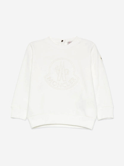 Moncler Enfant Baby Boys Logo Sweatshirt in Ivory
