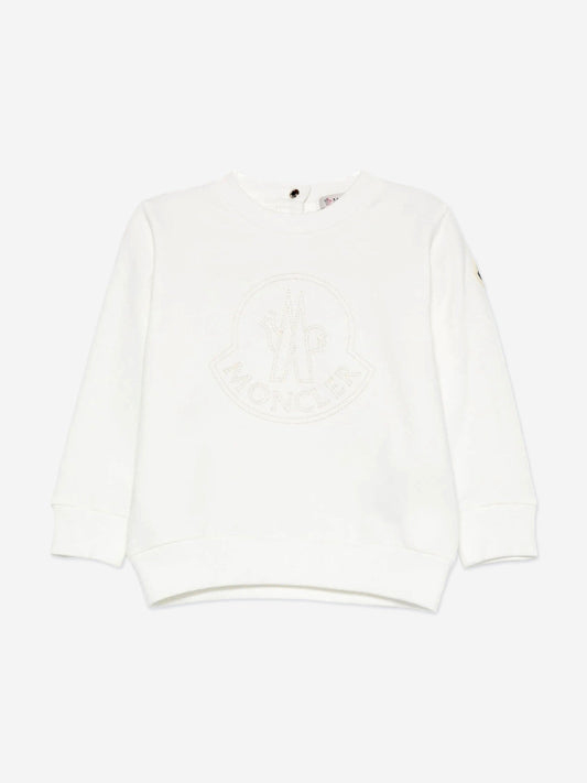Moncler Enfant Baby Boys Logo Sweatshirt in Ivory