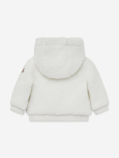 Moncler Enfant Baby Girls Zip Up Cardigan in White